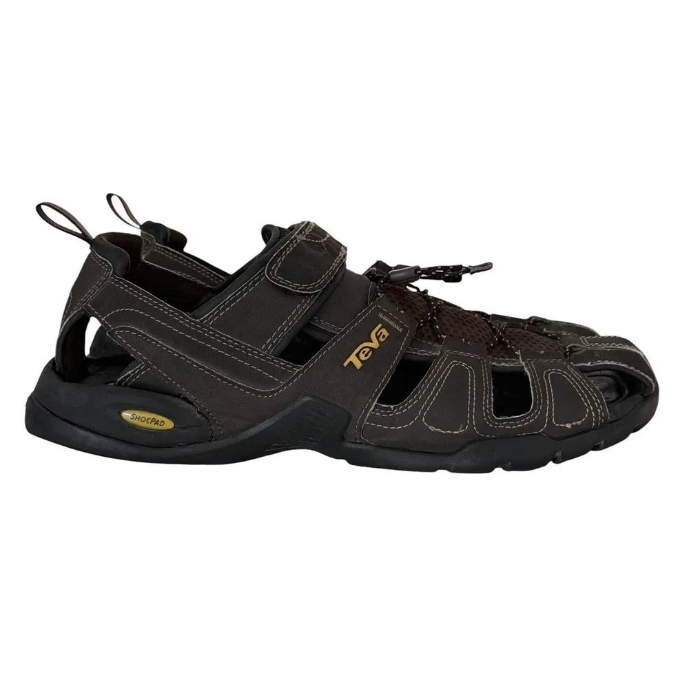 Teva Omnium Men's Brown Closed Toe Hiking Water Sandals ShocPad 1001116 Size 11‎